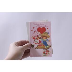 Unused, Valentine Card, Strawberry Shortcake, Huckleberry Pie, 1980s,  Greeting